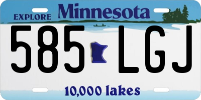 MN license plate 585LGJ