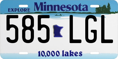 MN license plate 585LGL