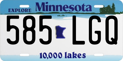 MN license plate 585LGQ