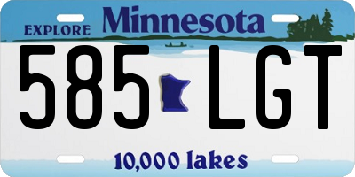 MN license plate 585LGT