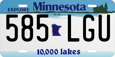 MN license plate 585LGU