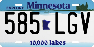 MN license plate 585LGV