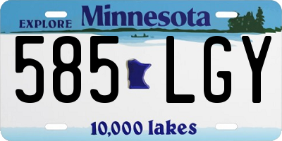 MN license plate 585LGY