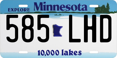 MN license plate 585LHD