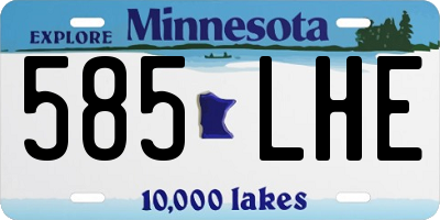 MN license plate 585LHE