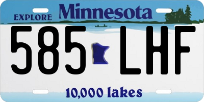 MN license plate 585LHF