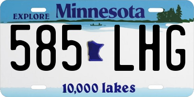 MN license plate 585LHG