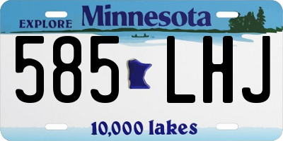 MN license plate 585LHJ