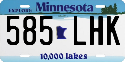 MN license plate 585LHK
