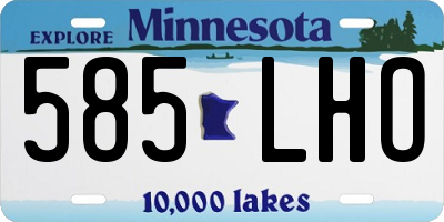MN license plate 585LHO