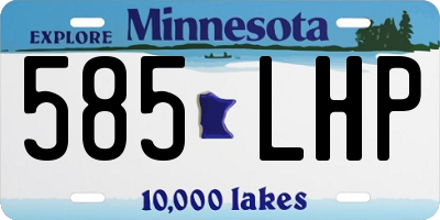 MN license plate 585LHP