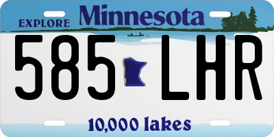 MN license plate 585LHR