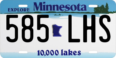 MN license plate 585LHS
