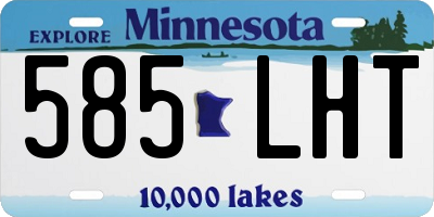 MN license plate 585LHT