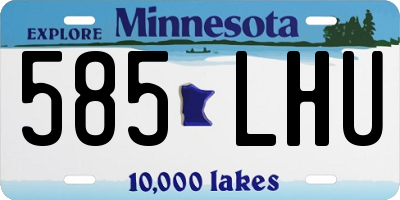 MN license plate 585LHU