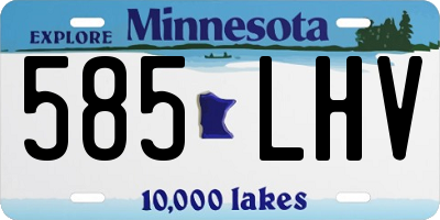 MN license plate 585LHV