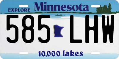 MN license plate 585LHW