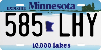 MN license plate 585LHY