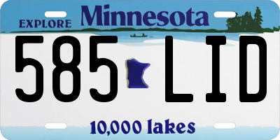 MN license plate 585LID