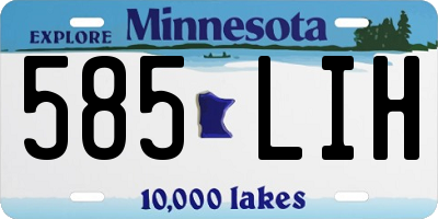 MN license plate 585LIH