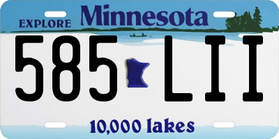 MN license plate 585LII