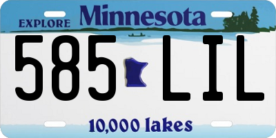 MN license plate 585LIL