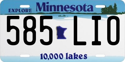 MN license plate 585LIO
