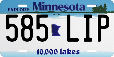 MN license plate 585LIP