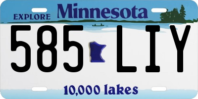 MN license plate 585LIY