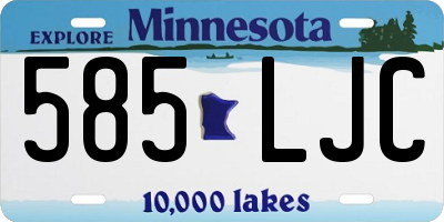 MN license plate 585LJC