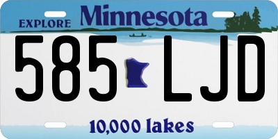 MN license plate 585LJD