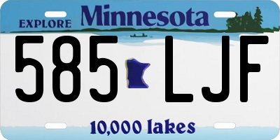 MN license plate 585LJF