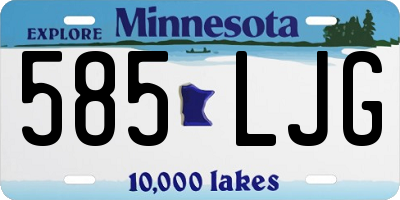 MN license plate 585LJG