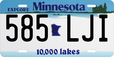 MN license plate 585LJI