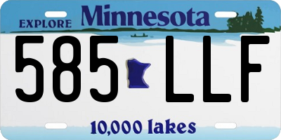 MN license plate 585LLF
