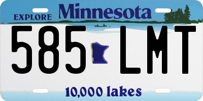 MN license plate 585LMT