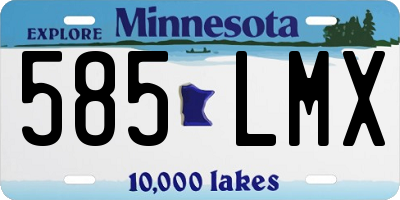 MN license plate 585LMX