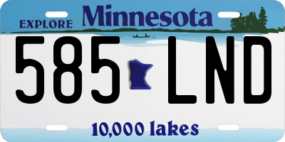 MN license plate 585LND