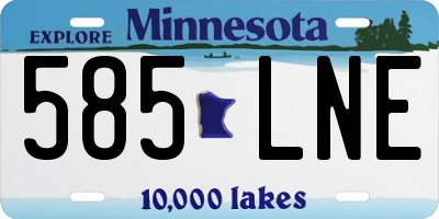 MN license plate 585LNE