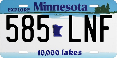 MN license plate 585LNF