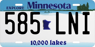 MN license plate 585LNI