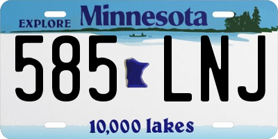 MN license plate 585LNJ
