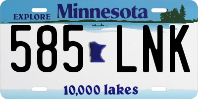 MN license plate 585LNK