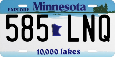 MN license plate 585LNQ