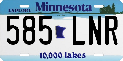 MN license plate 585LNR