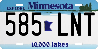MN license plate 585LNT