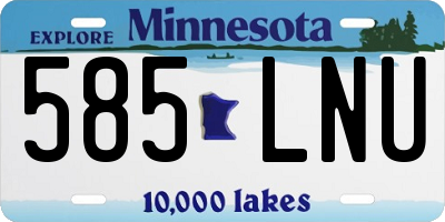 MN license plate 585LNU