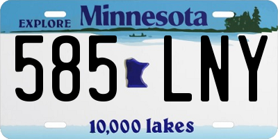 MN license plate 585LNY