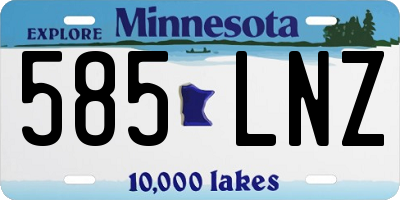 MN license plate 585LNZ
