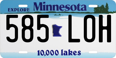 MN license plate 585LOH